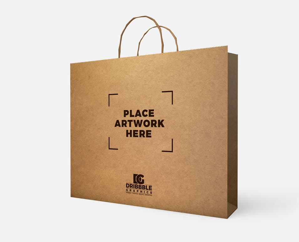 Free PSD Paper Bag Mockup