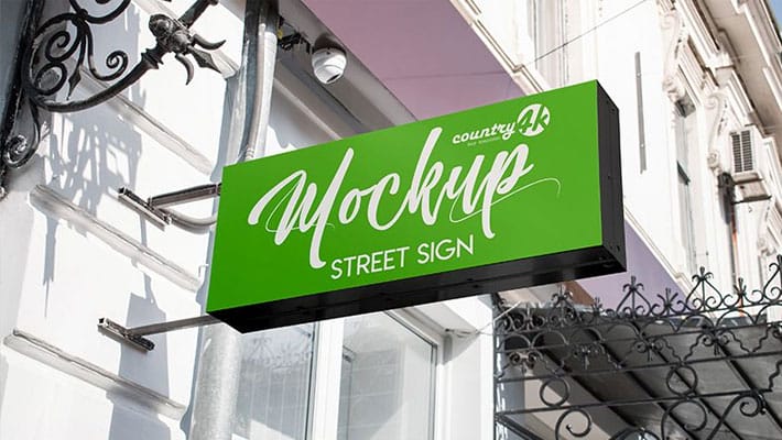 Free Street Sign MockUp In 4k » CSS Author