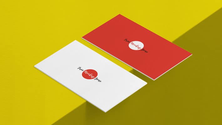 Free Texture Background Front & Back Business Card Mockup