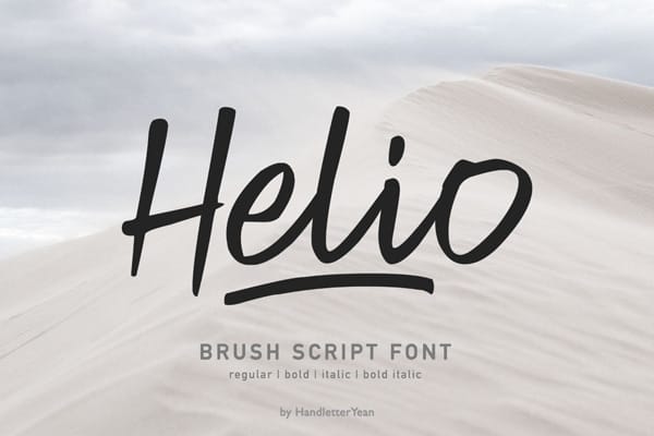 Helio Handwritten Brush Script Font