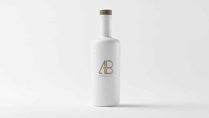 Matte White Bottle Mockup