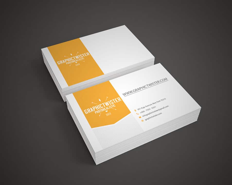 Photorealistic Business Card Mock-up Template