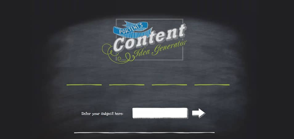Portent’s Content Idea Generator