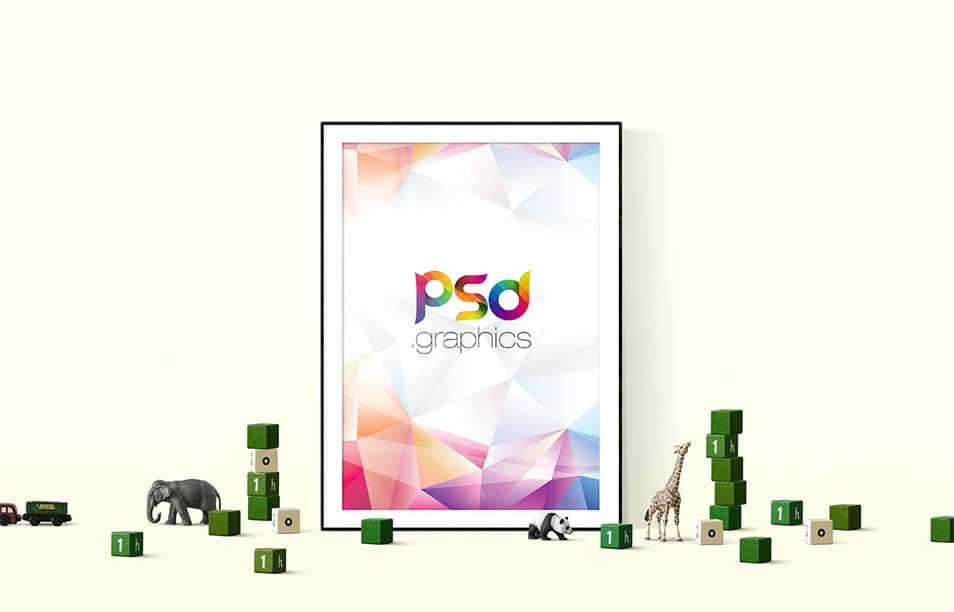 Poster Frame Mockup Template Free PSD