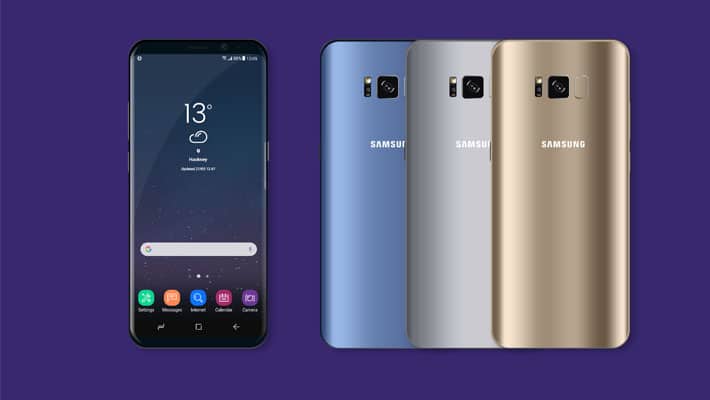 Samsung Galaxy S8 Landing page Mockup PSD