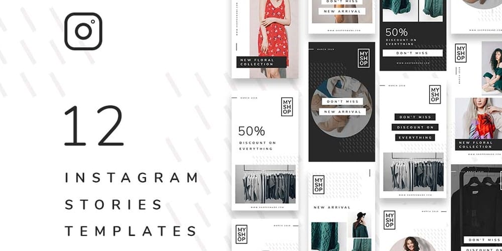 Shop Instagram Stories Template PSD