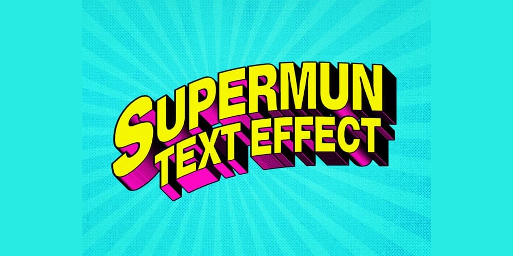 Latest Free Photoshop Text Styles & Effects 165 Superhero Comic Text Effect