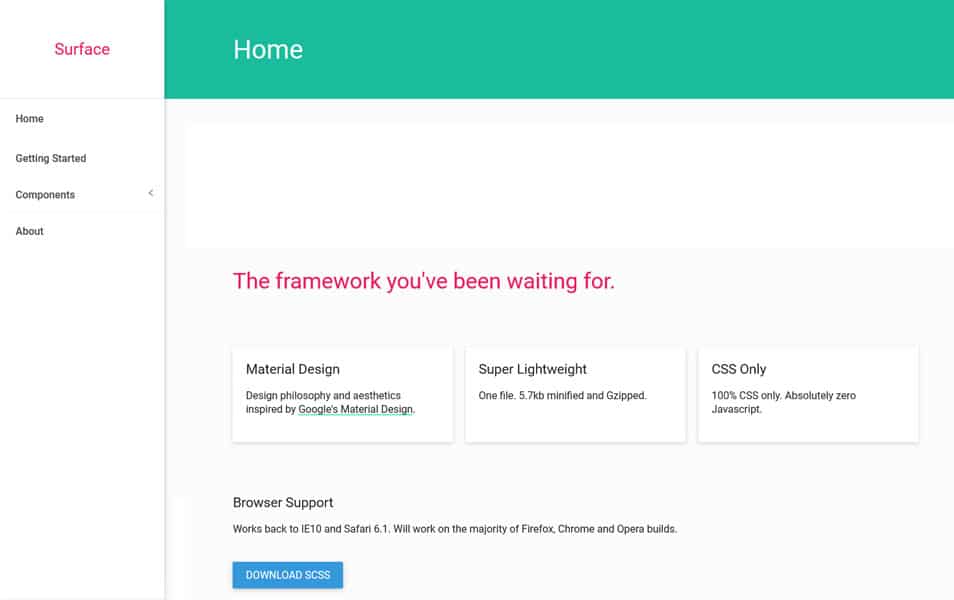 25+ Best Material Design Frameworks 34 Surface