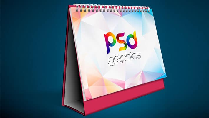 Table Calendar Mockup Free PSD
