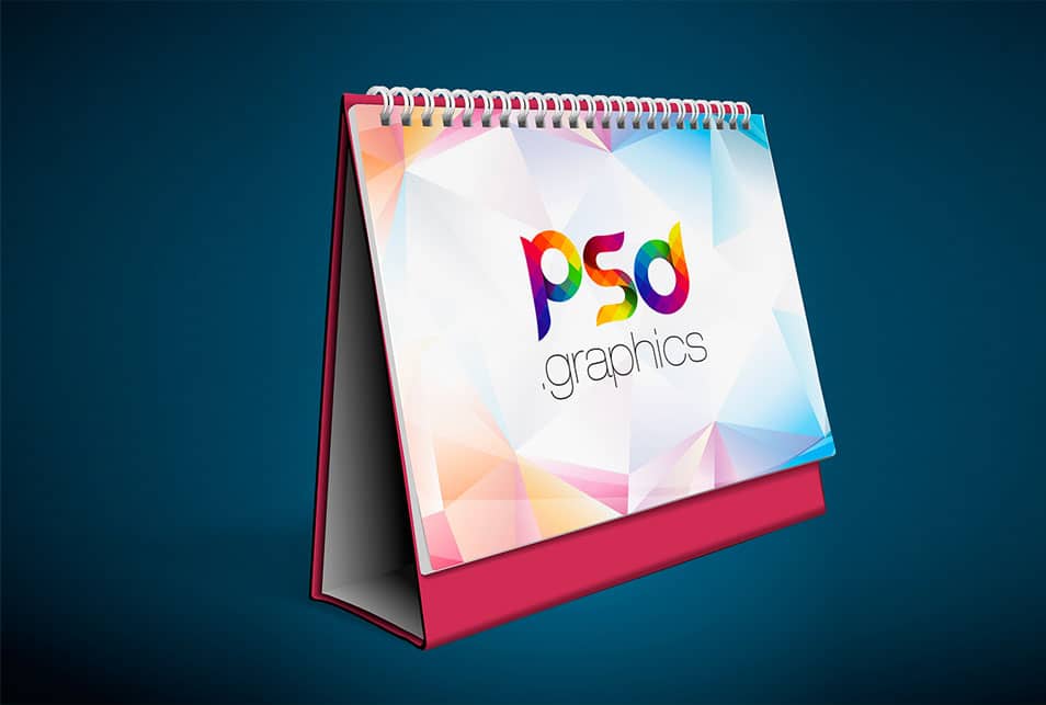 Table Calendar Mockup Free PSD