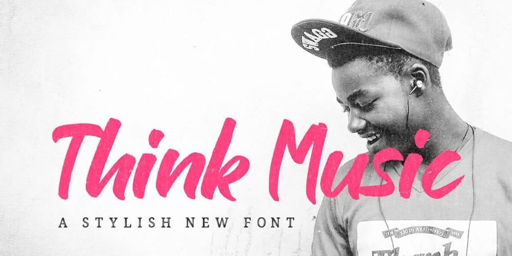 Think Music Brush Font