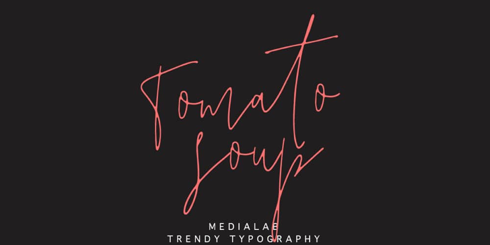 Tomato Soup Trendy Script Font