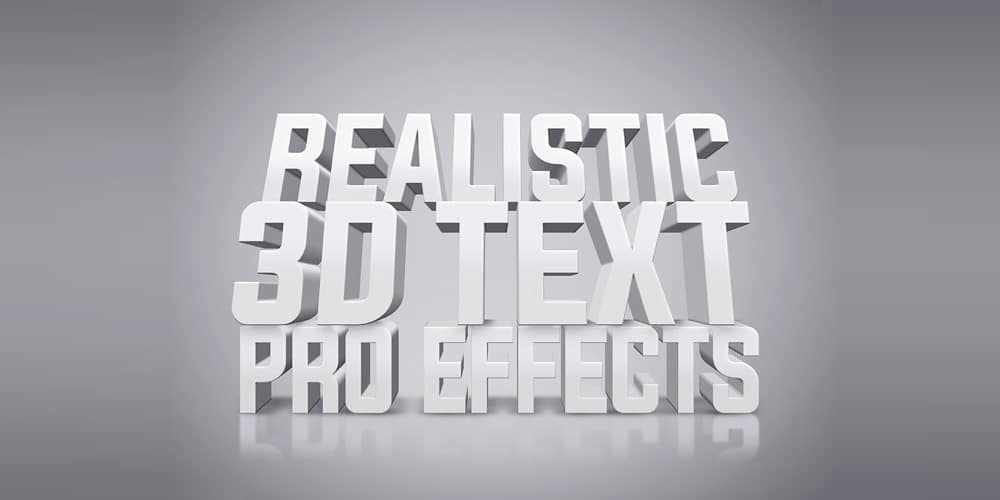 White 3D Text Effect