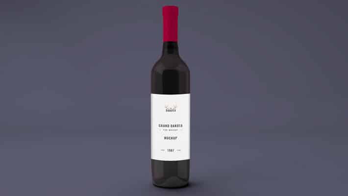 Wine Bottle PSD Mockup