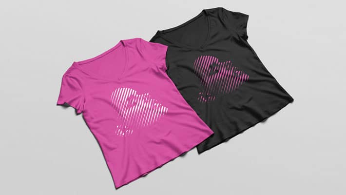 Woman T-Shirt MockUp PSD