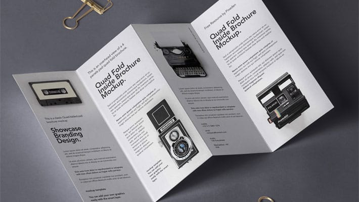 4 Fold Panel PSD Brochure Mockup