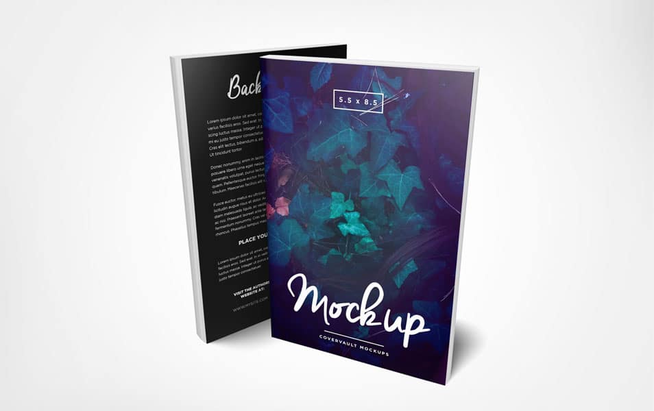5.5 x 8.5 Front and Back Paperback Book Mockup