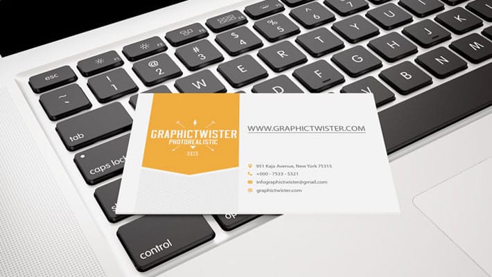 Fantastic Single Business Card Mockup