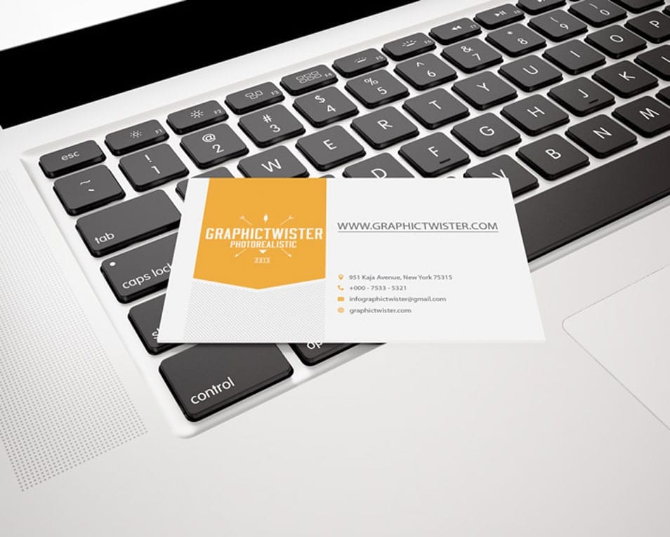 Fantastic Single Business Card Mockup