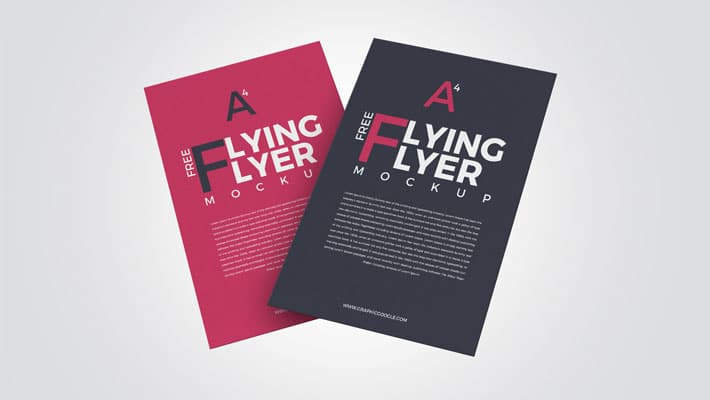 Free 2 Flying Flyer Mockup