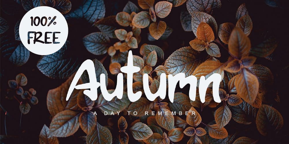 Free Autumn Brush Font