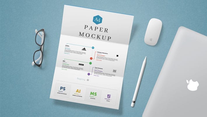 Free Letter Mockup PSD