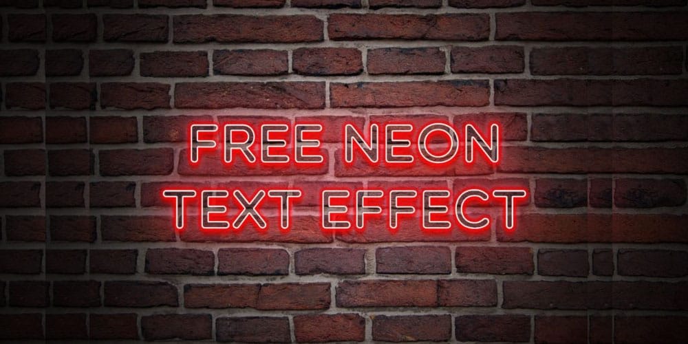 Free Neon Text Effect PSD