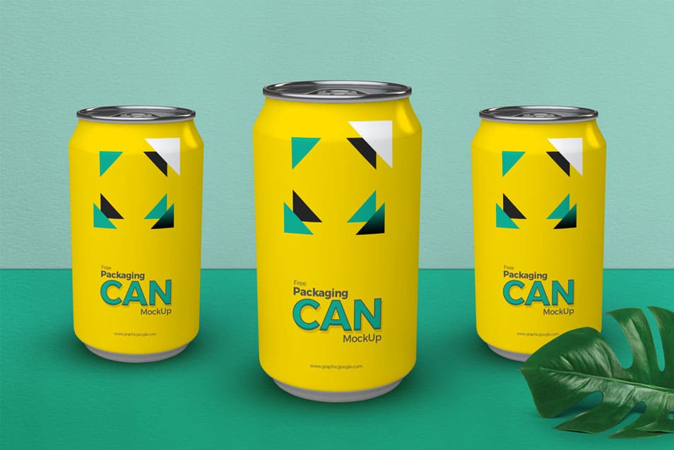 Free Packaging Can Mockup PSD