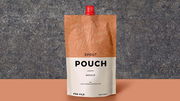 Free Spout Pouch Mockup PSD