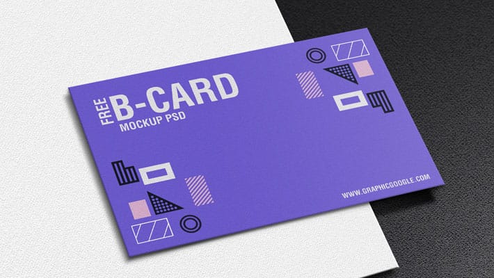 Free Texture Business Card Mockup PSD