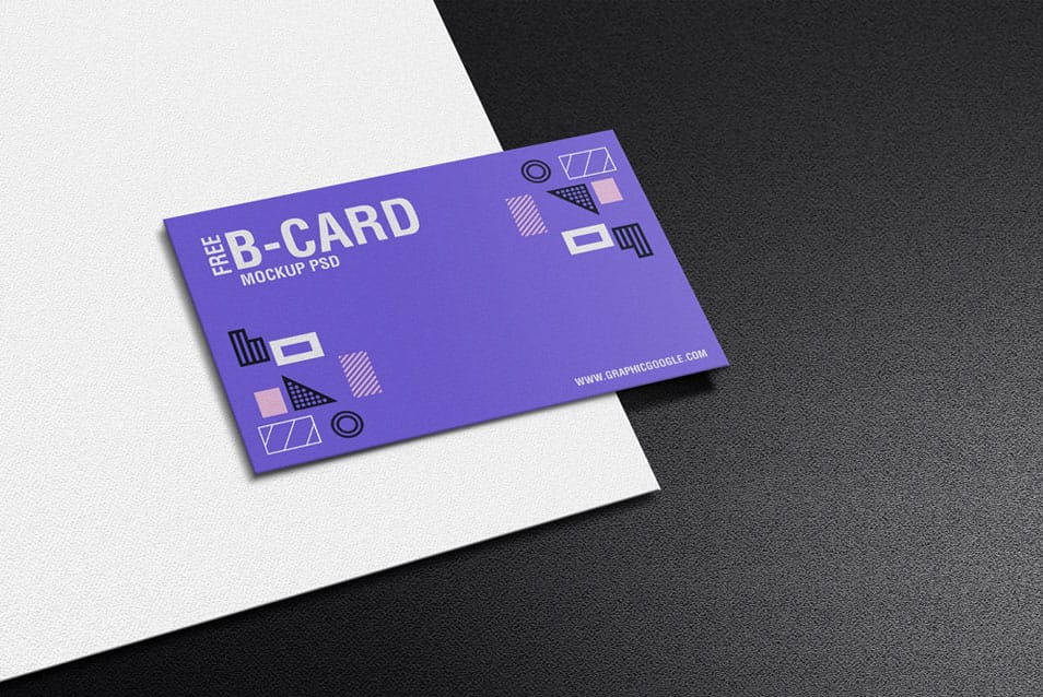 Free Texture Business Card Mockup PSD