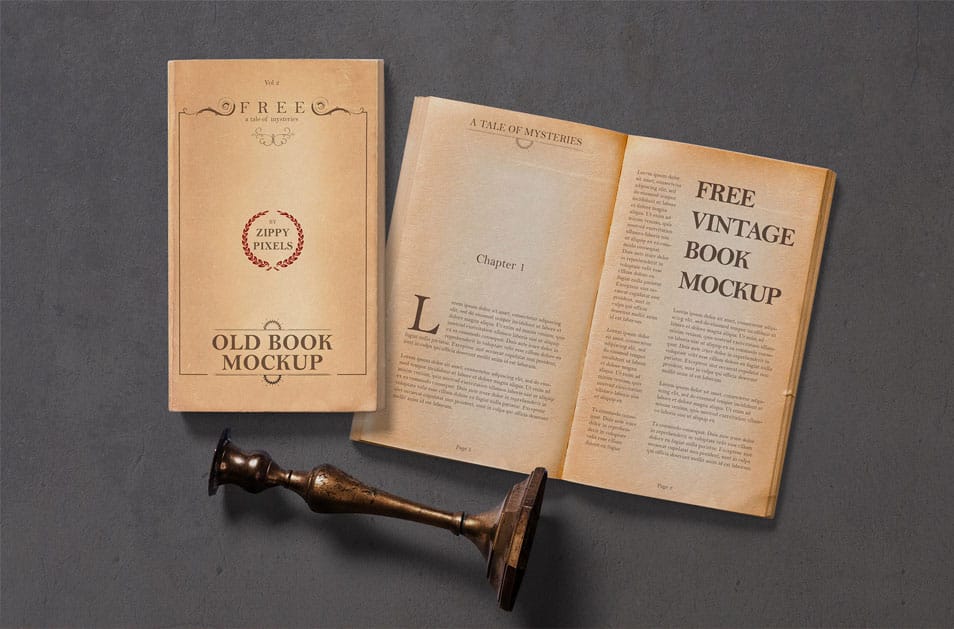 Free Vintage Book Mockup