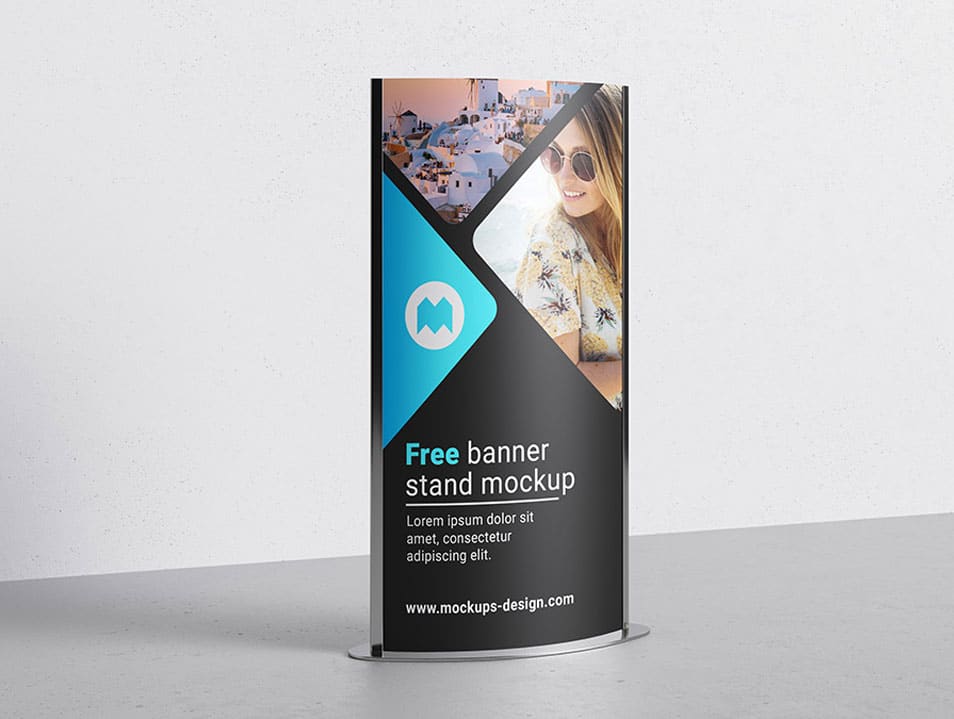 Free display stand mockup