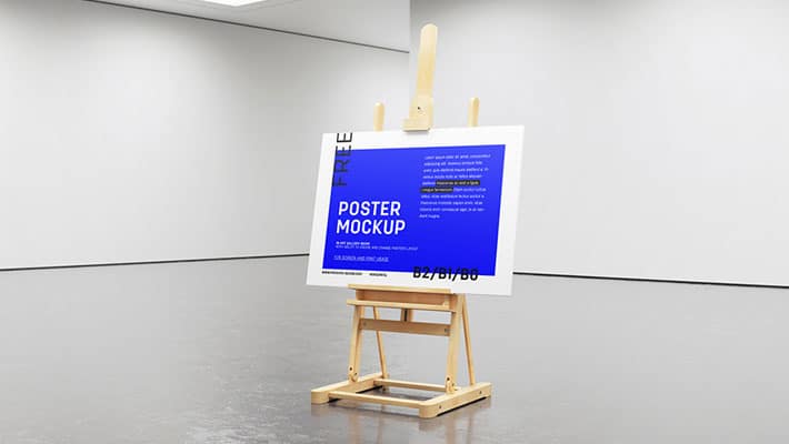 Free Gallery Easel Mockup