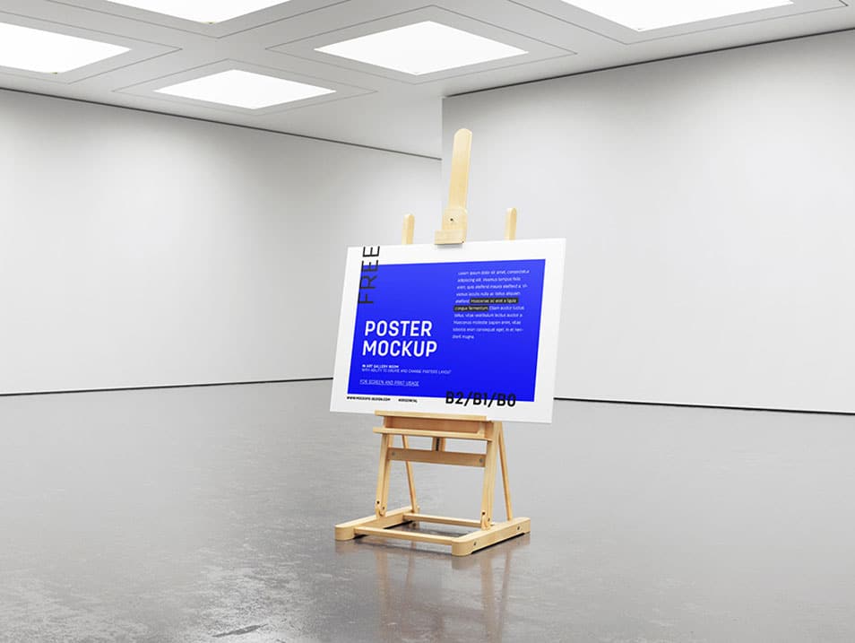 Free Gallery Easel Mockup