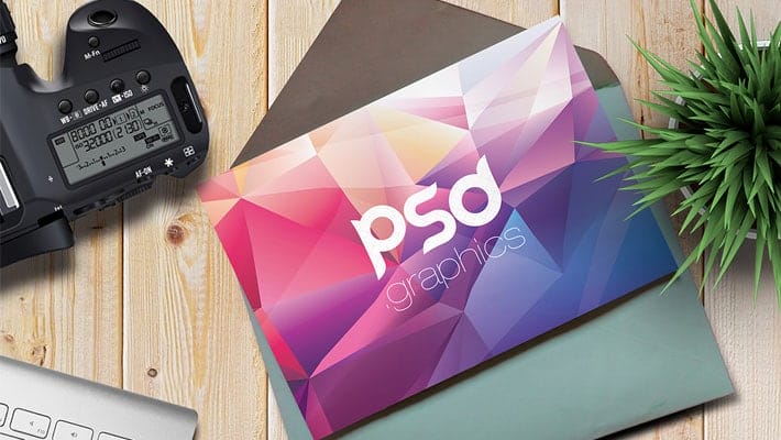 Greeting Card Template Mockup PSD