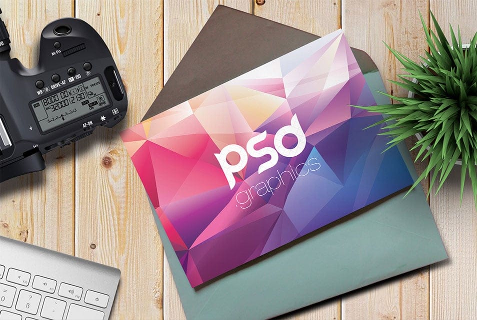 Greeting Card Template Mockup PSD