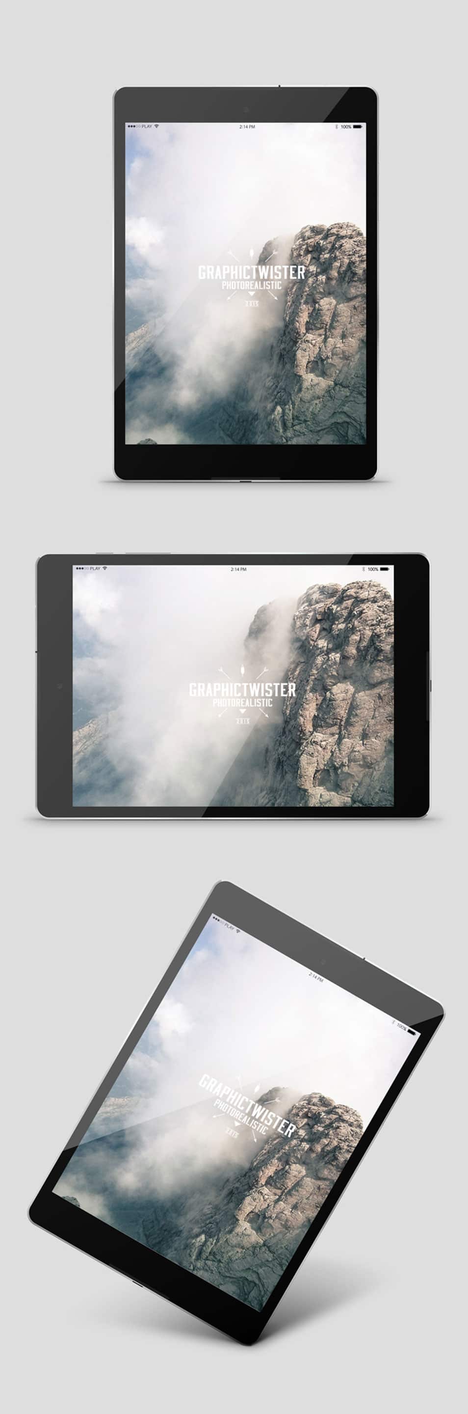 Nexus 9 PSD Lunar White Mockup