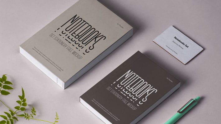 PSD Notebook Stationery Mockup