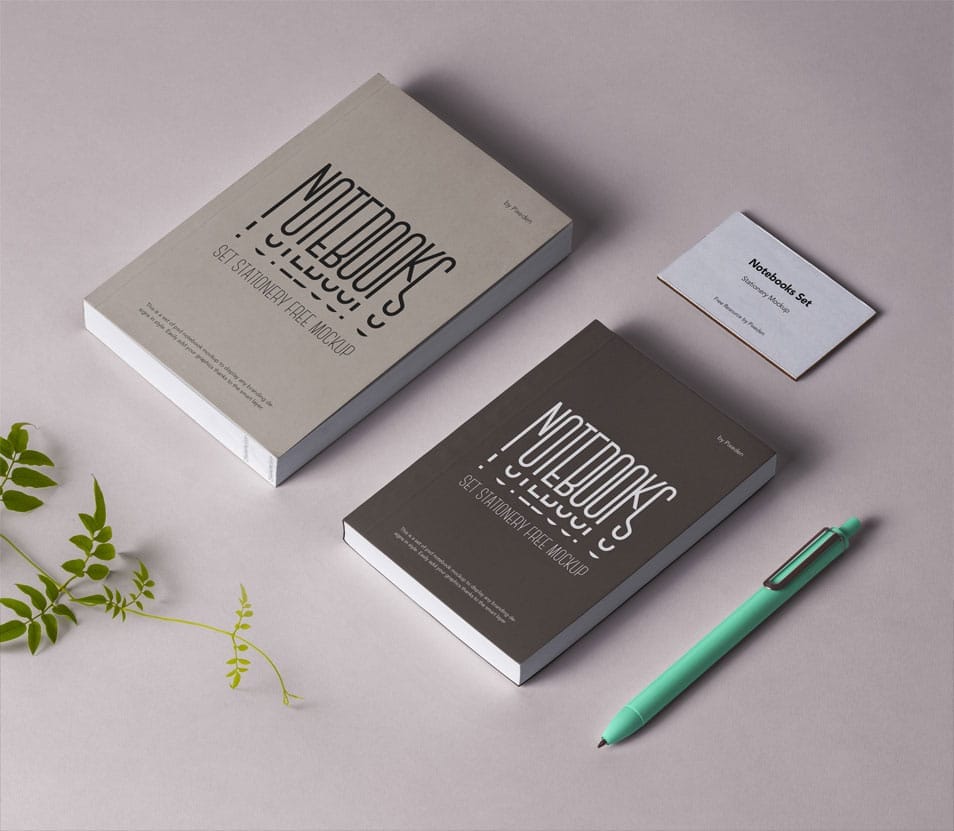 PSD Notebook Stationery Mockup