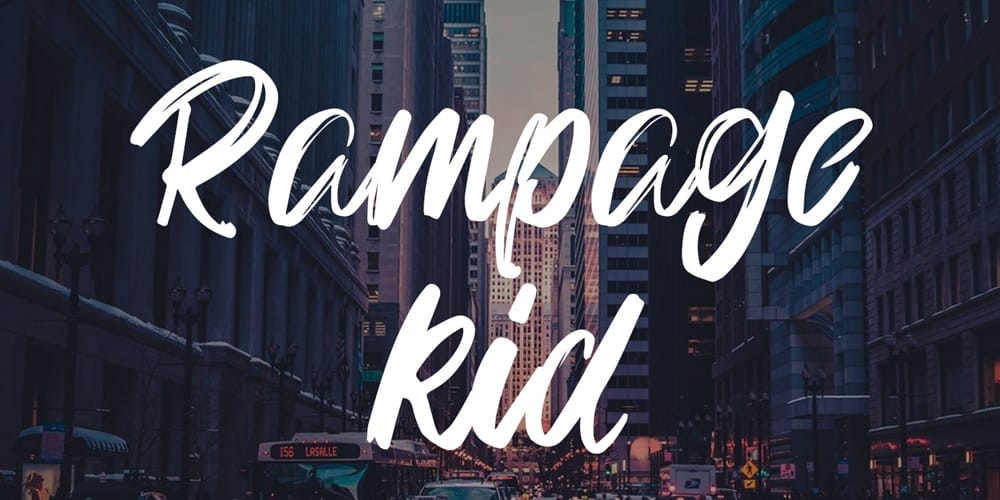Rampage Kid Brush Font