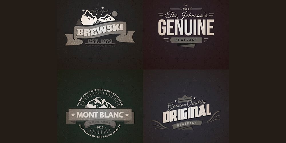 Retro Vintage Badges