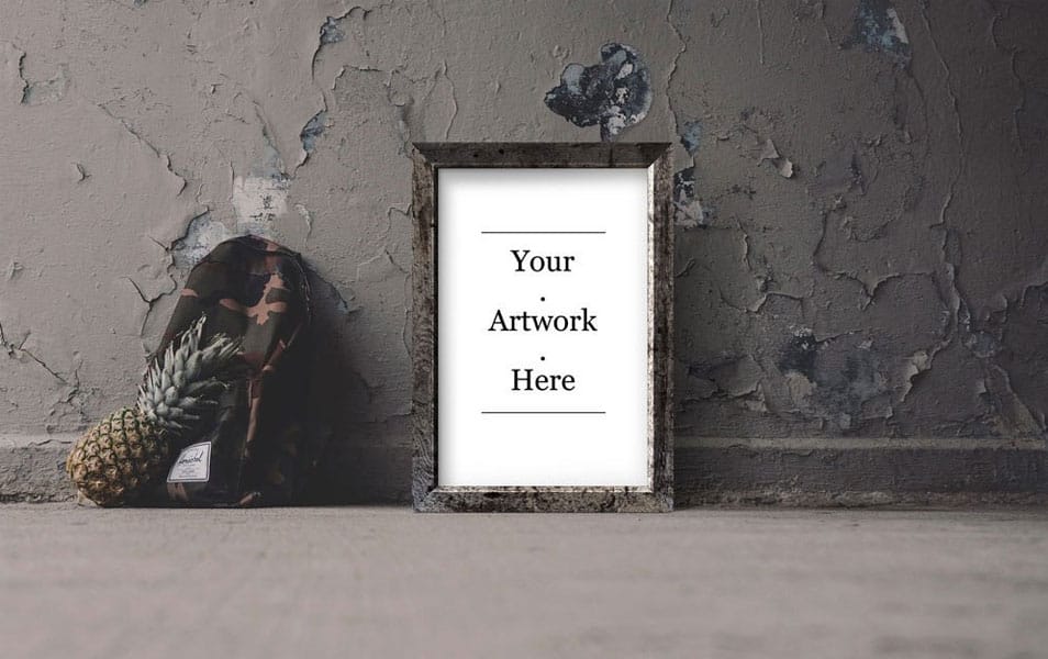 Rustic Wood Frame PSD Mockups