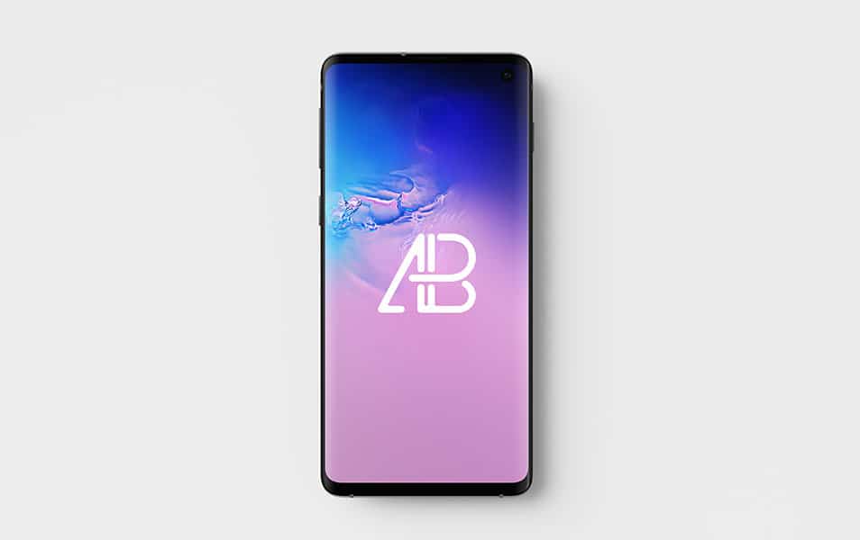 Samsung Galaxy S10 Top View Mockup