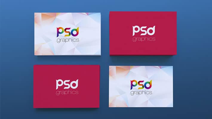 Stack of Business Card Mockup PSD