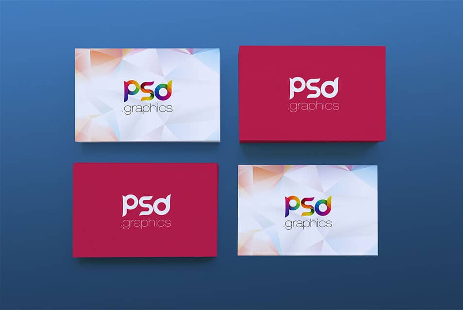 Stack of Business Card Mockup PSD