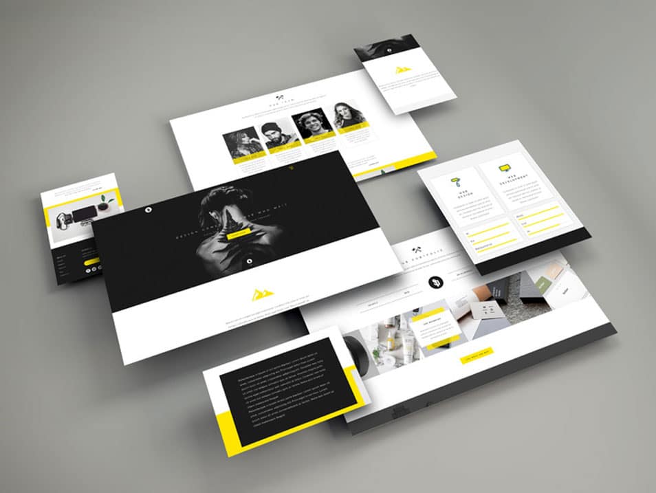 Web Screens PSD Mockup