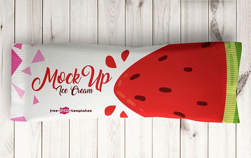 2 Free Ice Cream Package Mock-ups in PSD