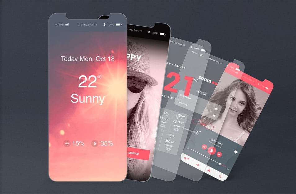 2 Free iOS App Presentation Mockups