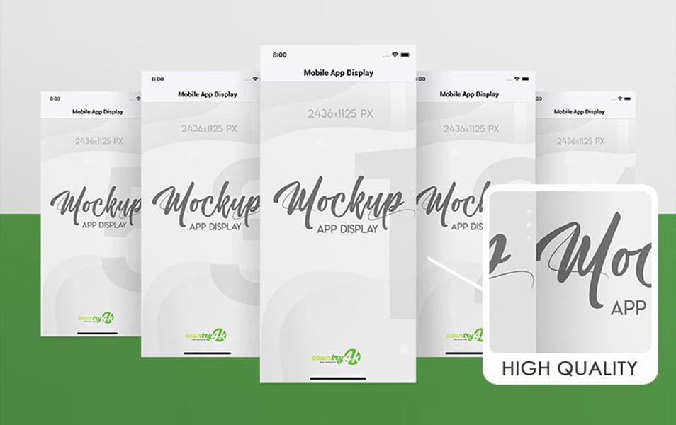 3 Free Mobile App Display PSD MockUps in 4k